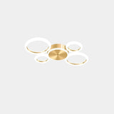 Lustre Anneaux Doré | Lustre LED Aluminium doré Tendance - LUSTRINA