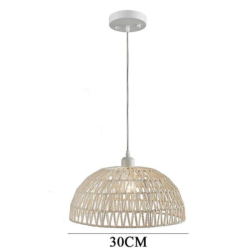 Chanvre Style Japonais | Lustre en corde de chanvre tissé à la main - LUSTRINA