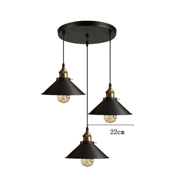 Charme Industriel | Lustre noir cuisine - LUSTRINA