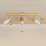 Plafonnier Nordique Spot Rotatif bois massif et aluminium - LUSTRINA