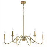 Chandelier Américain | Lustre salon doré ou noir - LUSTRINA