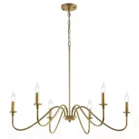 Chandelier Américain | Lustre salon doré ou noir - LUSTRINA