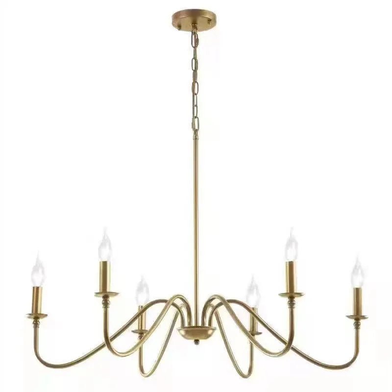 Chandelier Américain | Lustre salon doré ou noir - LUSTRINA