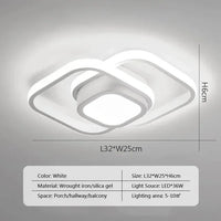 Anneaux Moderne LED | Luminaire noir ou blanc Led - LUSTRINA