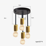 Plafonnier Noir 4 Ampoules - LUSTRINA