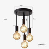 Plafonnier Noir 4 Ampoules - LUSTRINA