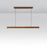 Lustre Horizon Épuré en Bois | Luminaire contemporain en Bois, Éclairage LED Ajustable pour Salon et Cuisine - LUSTRINA