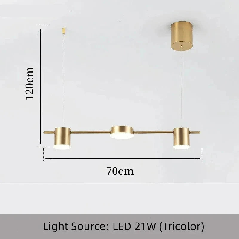 Lustre Minimaliste Moderne | Noir ou Doré disponible en plusieurs tailles - LUSTRINA