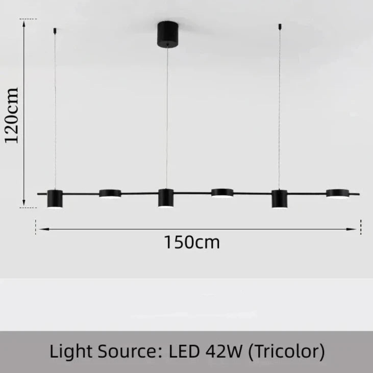 Lustre Minimaliste Moderne | Noir ou Doré disponible en plusieurs tailles - LUSTRINA