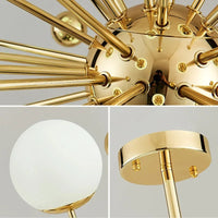 Lustre Cuisine Moderne Sputnik | Lustre doré Led premium sophistiquée - LUSTRINA