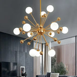 Lustre Cuisine Moderne Sputnik | Lustre doré Led premium sophistiquée - LUSTRINA
