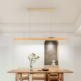 Lustre Horizon Épuré en Bois | Luminaire contemporain en Bois, Éclairage LED Ajustable pour Salon et Cuisine - LUSTRINA