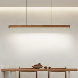 Lustre Horizon Épuré en Bois | Luminaire contemporain en Bois, Éclairage LED Ajustable pour Salon et Cuisine - LUSTRINA