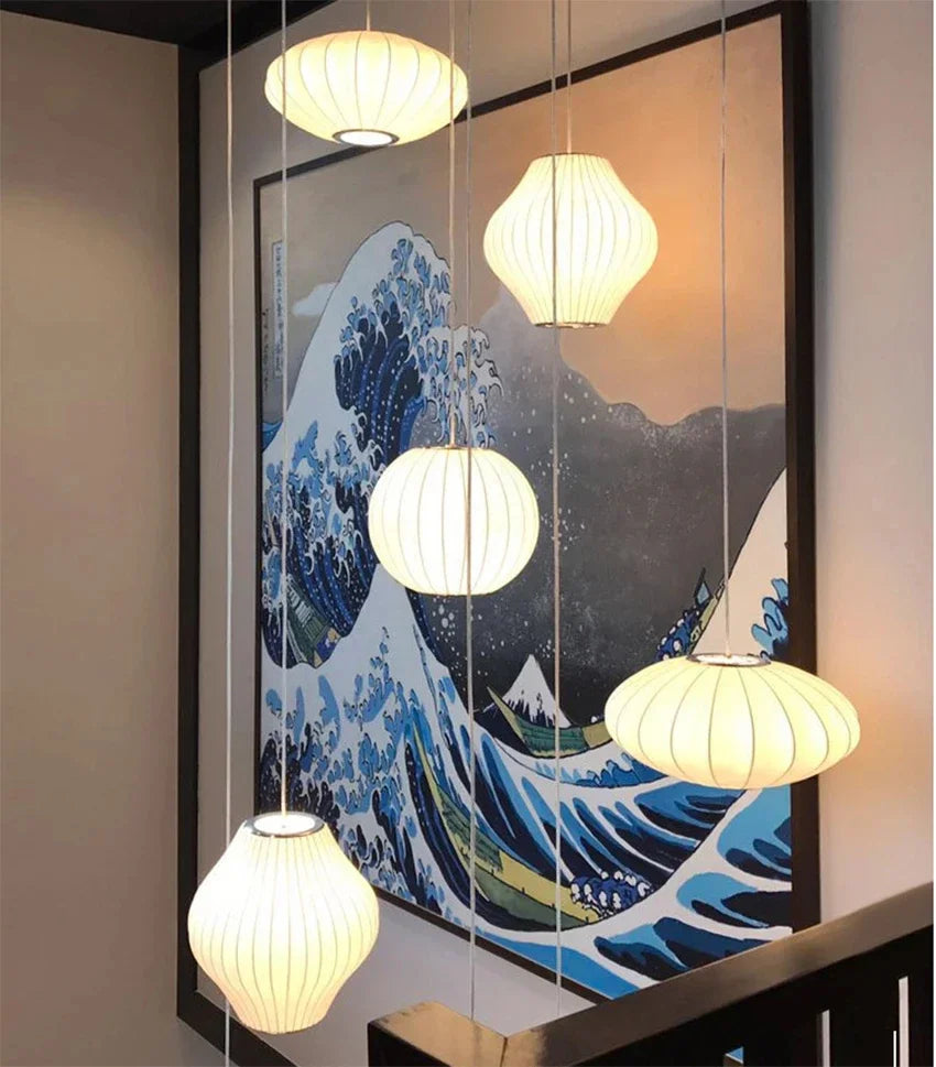 Lustre en Tissu Zenlight | Suspensio en Tissu, Design Japonais pour Une Ambiance Apaisante - LUSTRINA