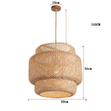 Lustre Bambou Tissé à la Main - LUSTRINA