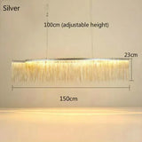 Lustre Aura Luxueuse | Chaînes dorées et abat-jours colorés pour une Ambiance Unique - LUSTRINA