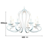 Lustre Intemporel | Lustre Vintage en Fer Forgé blanc ou noir, Éclairage Moderne pour Salon et Chambre - LUSTRINA