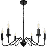 Chandelier Américain | Lustre salon doré ou noir - LUSTRINA