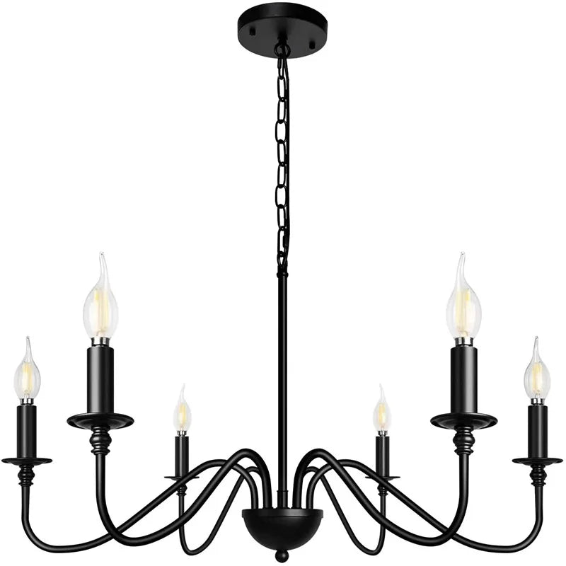 Chandelier Américain | Lustre salon doré ou noir - LUSTRINA