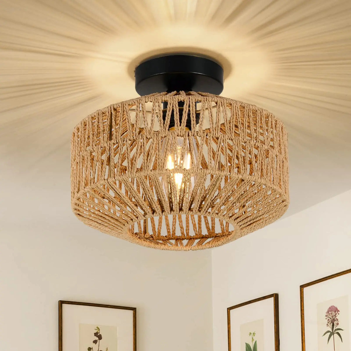 Lustre en Rotin Tissé - LUSTRINA