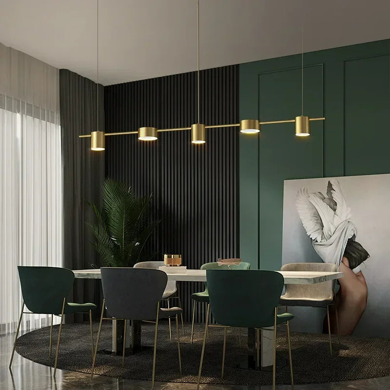 Lustre Minimaliste Moderne | Noir ou Doré disponible en plusieurs tailles - LUSTRINA