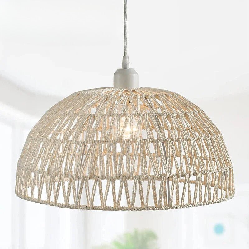 Chanvre Style Japonais | Lustre en corde de chanvre tissé à la main - LUSTRINA