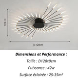 Plafonnier Etoilé | Luminaire LED Noir ou Doré en Aluminium et fer design - LUSTRINA