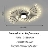 Plafonnier Etoilé | Luminaire LED Noir ou Doré en Aluminium et fer design - LUSTRINA