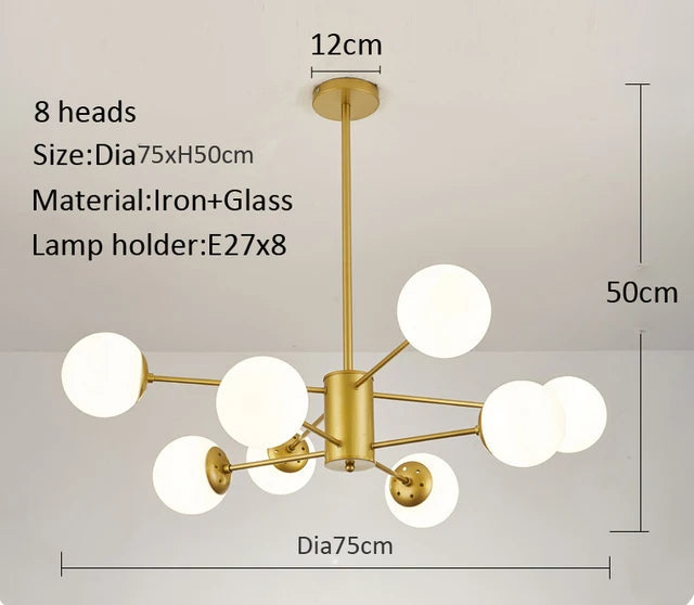 Lustre Douceur | Éclairage Élégant pour Salon et Chambre, Disponible en plusieurs tailles - LUSTRINA