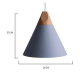 Luminaire Soleil de Bois Arc-en-Ciel | Abat-jours en aluminium et corps en bois naturel - LUSTRINA