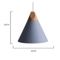 Luminaire Soleil de Bois Arc-en-Ciel | Abat-jours en aluminium et corps en bois naturel - LUSTRINA
