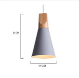 Luminaire Soleil de Bois Arc-en-Ciel | Abat-jours en aluminium et corps en bois naturel - LUSTRINA