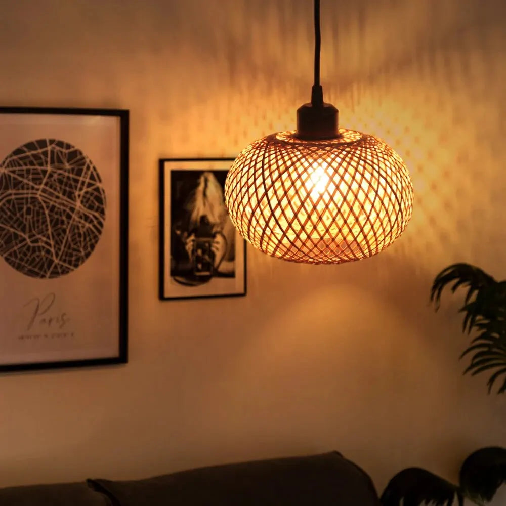 Lustre en Bambou tissé à la main - LUSTRINA