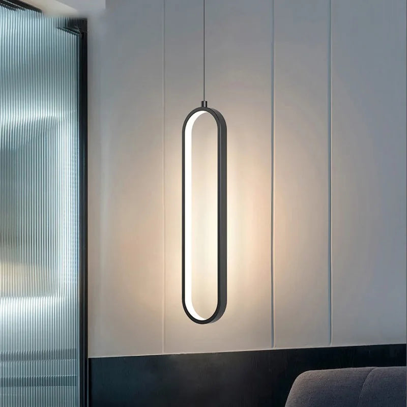 Harmonie Lumineuse | Suspension LED Moderne en Or ou Noir - LUSTRINA