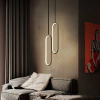 Harmonie Lumineuse | Suspension LED Moderne en Or ou Noir - LUSTRINA