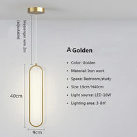 Harmonie Lumineuse | Suspension LED Moderne en Or ou Noir - LUSTRINA