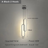 Harmonie Lumineuse | Suspension LED Moderne en Or ou Noir - LUSTRINA