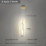 Harmonie Lumineuse | Suspension LED Moderne en Or ou Noir - LUSTRINA