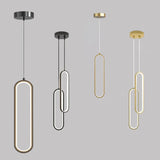 Harmonie Lumineuse | Suspension LED Moderne en Or ou Noir - LUSTRINA