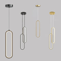 Harmonie Lumineuse | Suspension LED Moderne en Or ou Noir - LUSTRINA