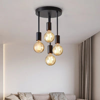 Plafonnier Noir 4 Ampoules - LUSTRINA