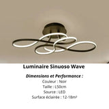 Sinuoso Wave | Éclairage Chic pour Salon - LUSTRINA