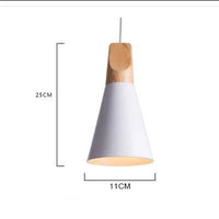 Luminaire Soleil de Bois Arc-en-Ciel | Abat-jours en aluminium et corps en bois naturel - LUSTRINA