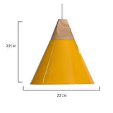 Luminaire Soleil de Bois Arc-en-Ciel | Abat-jours en aluminium et corps en bois naturel - LUSTRINA