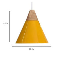 Luminaire Soleil de Bois Arc-en-Ciel | Abat-jours en aluminium et corps en bois naturel - LUSTRINA