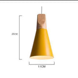 Luminaire Soleil de Bois Arc-en-Ciel | Abat-jours en aluminium et corps en bois naturel - LUSTRINA